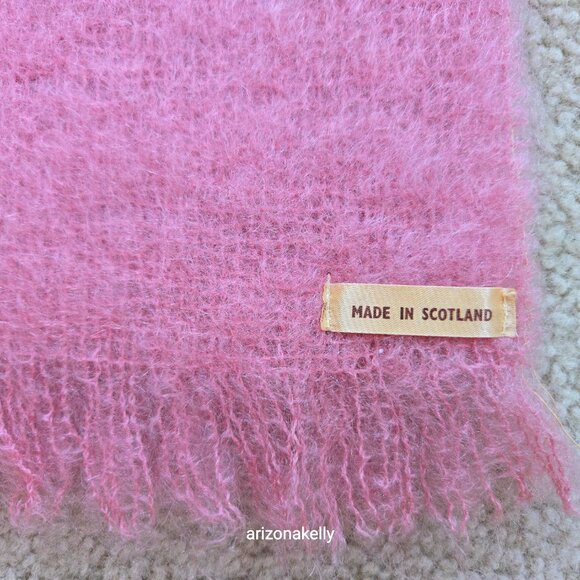 NWOT Mohair Scarf Cotton Candy Spun Sugar Candy Floss Fairy Floss Pink - Picture 8 of 16